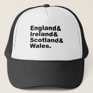 United Kingdom   England Ireland Scotland Wales Trucker Hat