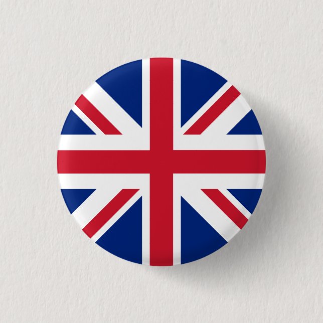 United Kingdom Flag 1 Inch Round Button (Front)