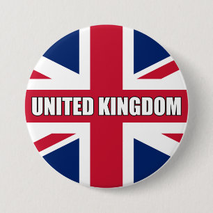 United Kingdom Flag 3 Inch Round Button