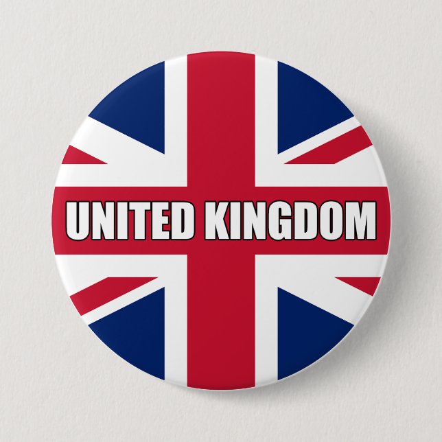 United Kingdom Flag 3 Inch Round Button (Front)