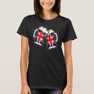 United Kingdom Flag Beer Mug Cool British Beer T-Shirt