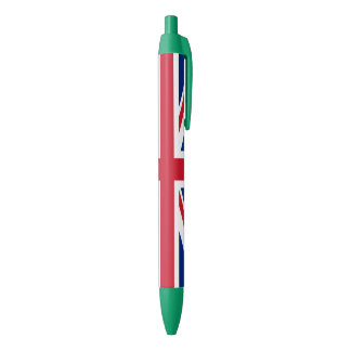 United Kingdom flag Black Ink Pen