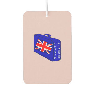United Kingdom Flag Blue Luggage Car Air Freshener