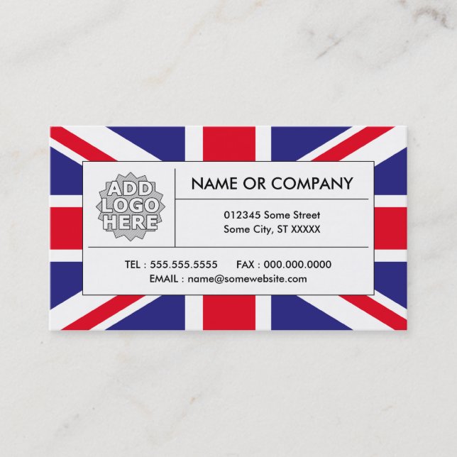united kingdom flag business card (Front)