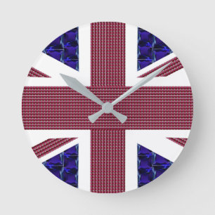United Kingdom Flag, England, Great Britain Flag Round Clock