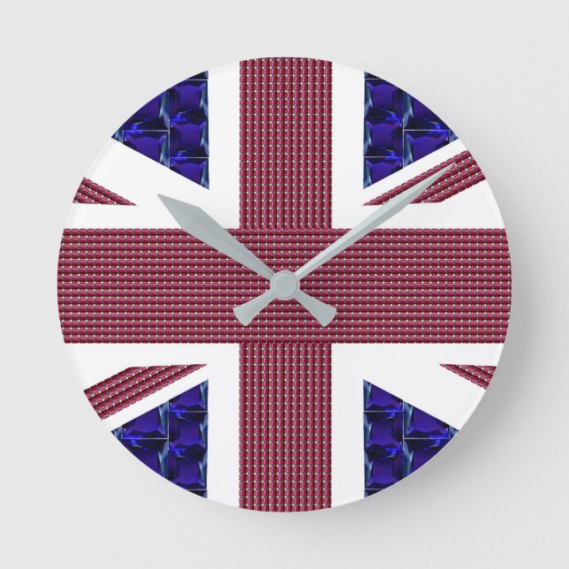 United Kingdom Flag, England, Great Britain Flag Round Clock (Front)