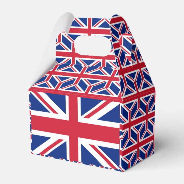 United Kingdom Flag Favor Box (Back Side)