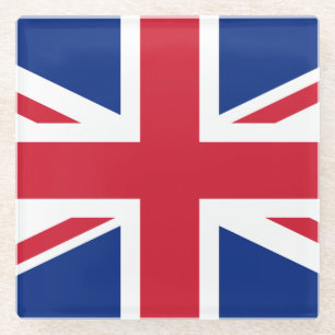 United Kingdom flag Glass Coaster