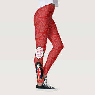 United Kingdom Flag Holiday Ms. Penguin Talking Leggings