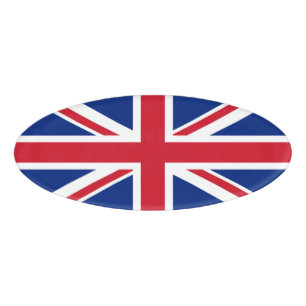 United Kingdom flag Name Tag