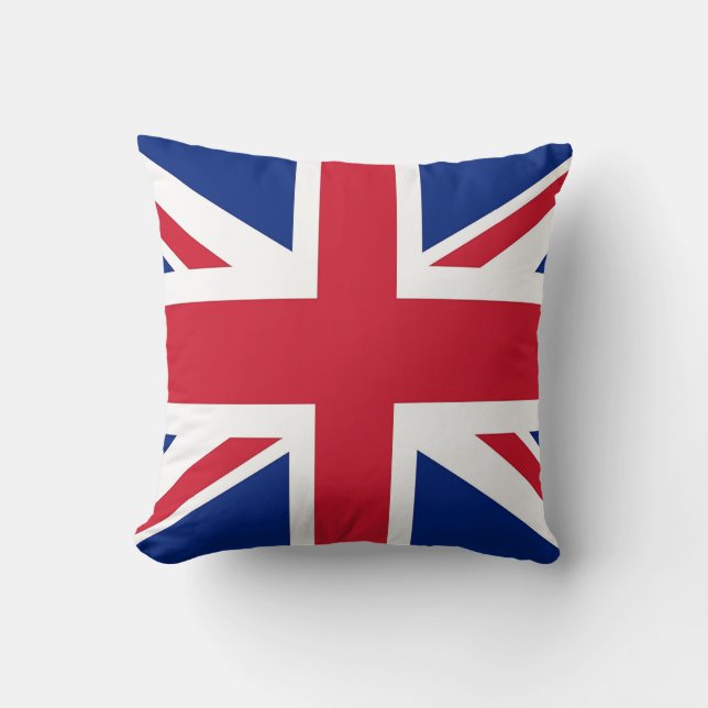 United Kingdom Flag on American MoJo Pillow (Front)