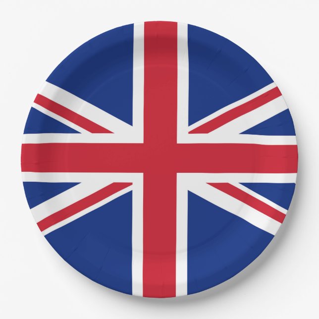 United Kingdom flag Paper Plate (Front)