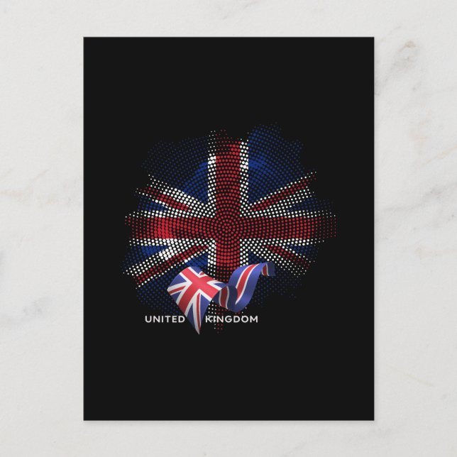United Kingdom Flag Postcard (Front)