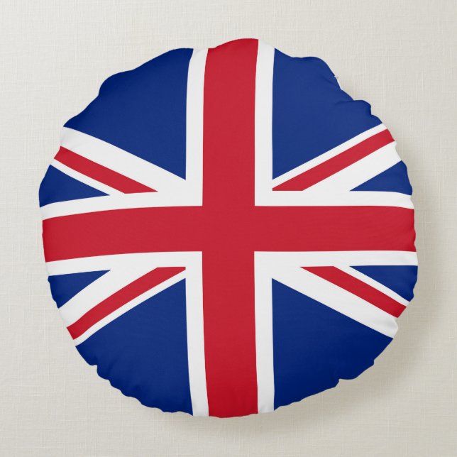 United Kingdom flag Round Pillow (Back)