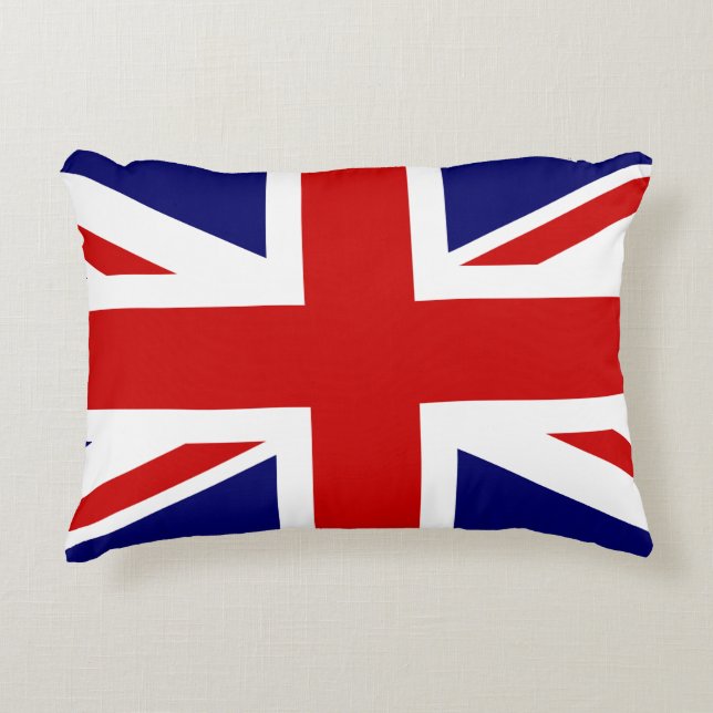 United Kingdom Flag / Union Jack Accent Pillow (Front)