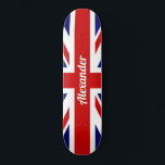 United Kingdom Flag / Union Jack | Personalised Skateboard<br><div class="desc">NewParkLane - Personalised Skateboard, with the national flag of the United Kingdom; the Union Jack. Easy to customize in Zazzle with your own text for a personalized design. All text style, colours, sizes can be modified to fit your needs. Check out this collection for matching items. Do you have specific...</div>