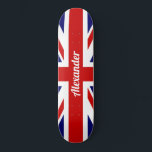 United Kingdom Flag / Union Jack | Personalised Skateboard<br><div class="desc">NewParkLane - Personalised Skateboard, with the national flag of the United Kingdom; the Union Jack. Easy to customize in Zazzle with your own text for a personalized design. All text style, colours, sizes can be modified to fit your needs. Check out this collection for matching items. Do you have specific...</div>