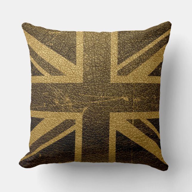 United Kingdom Flag Vintage #2 Throw Pillow (Front)