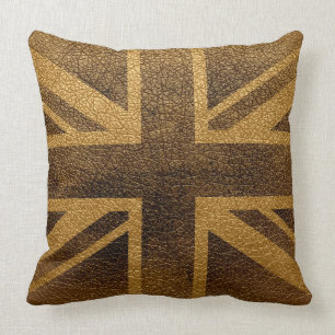 United Kingdom Flag Vintage #3 Throw Pillow