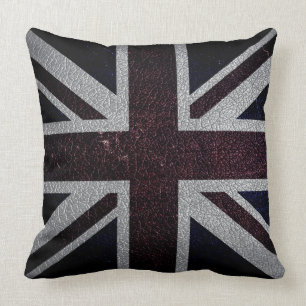 United Kingdom Flag Vintage #4 Throw Pillow