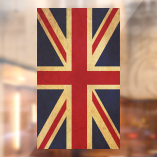 United Kingdom Flag Vintage Design Window Cling