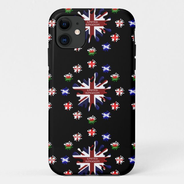 United Kingdom Flags Case-Mate iPhone Case (Back)