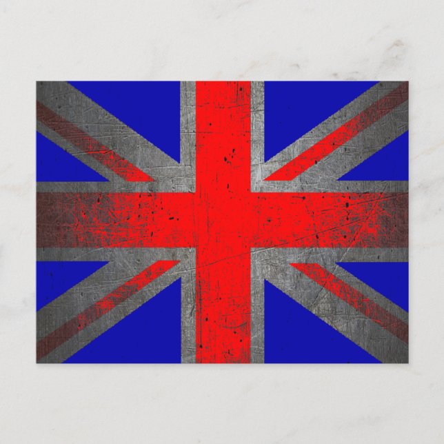 United Kingdom neon grunge flag postcards (Front)
