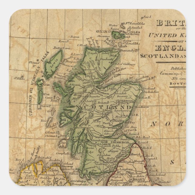 United Kingdom of England, Scotland and Ireland Square Sticker (Front)