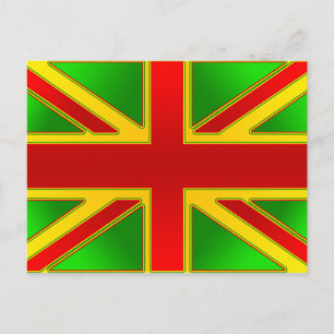 United Kingdom of Reggae Rasta Reggae British flag Postcard