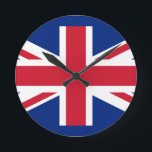 united kingdom round clock<br><div class="desc">Flag of the United Kingdom. Fully customizable.</div>