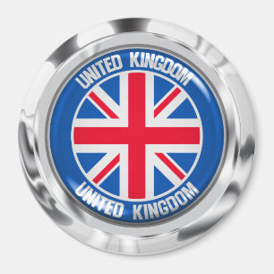 United Kingdom Round Emblem Magnet