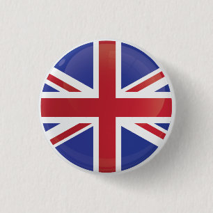 United Kingdom Round Icon Flag 1 Inch Round Button