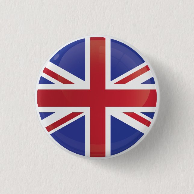 United Kingdom Round Icon Flag 1 Inch Round Button (Front)