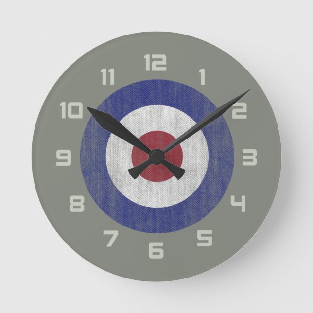 United Kingdom roundel Round Clock (Front)