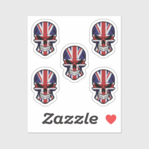 United Kingdom Smiling Skull Flag 