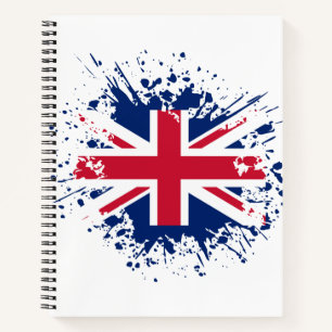United Kingdom Souvenir Landmark, Britain Flag Tra Notebook