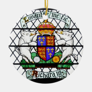 UNITED KINGDOM STAINED GLASS RICHARD III CERAMIC ORNAMENT
