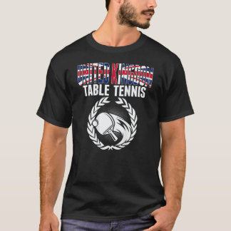 United Kingdom Table Tennis Fans   Union Jack Flag T-Shirt