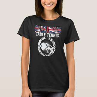 United Kingdom Table Tennis Fans   Union Jack Flag T-Shirt