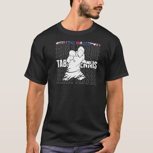 United Kingdom Table Tennis  Support British Ping  T-Shirt (Front)