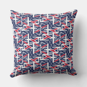 United Kingdom UK flag BY MASANSER PIXELAT Throw Pillow