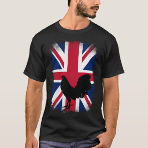United Kingdom UK flag game fowl rooster gamefowl  T-Shirt