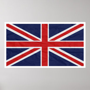 United Kingdom Union Jack Flag 24”X13.57” Post Poster