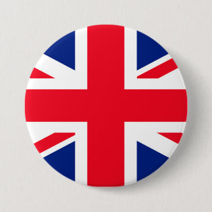United Kingdom Union Jack Flag 3 Inch Round Button
