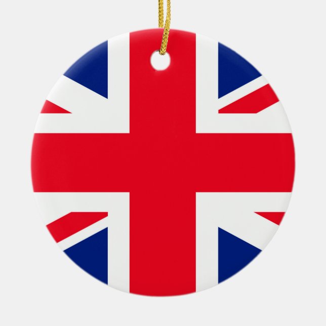 United Kingdom Union Jack Flag Ceramic Ornament (Front)