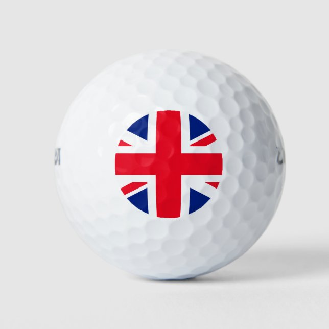 United Kingdom Union Jack Flag Golf Balls (Front)