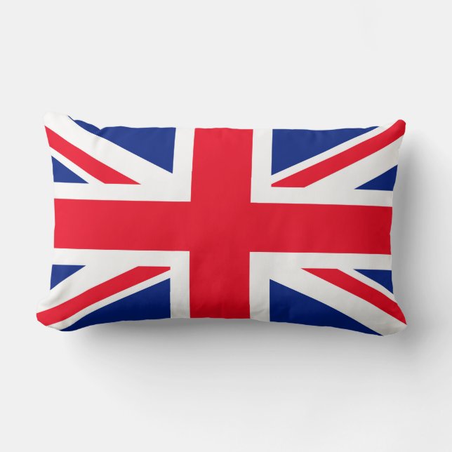United Kingdom Union Jack Flag Lumbar Pillow (Front)