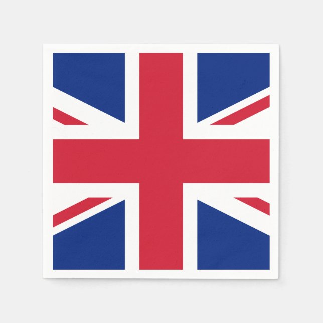 United Kingdom Union Jack Flag Napkin (Front)