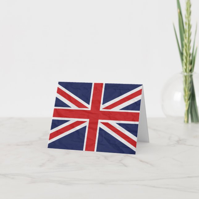 United Kingdom Union Jack Flag Note Card (Front)