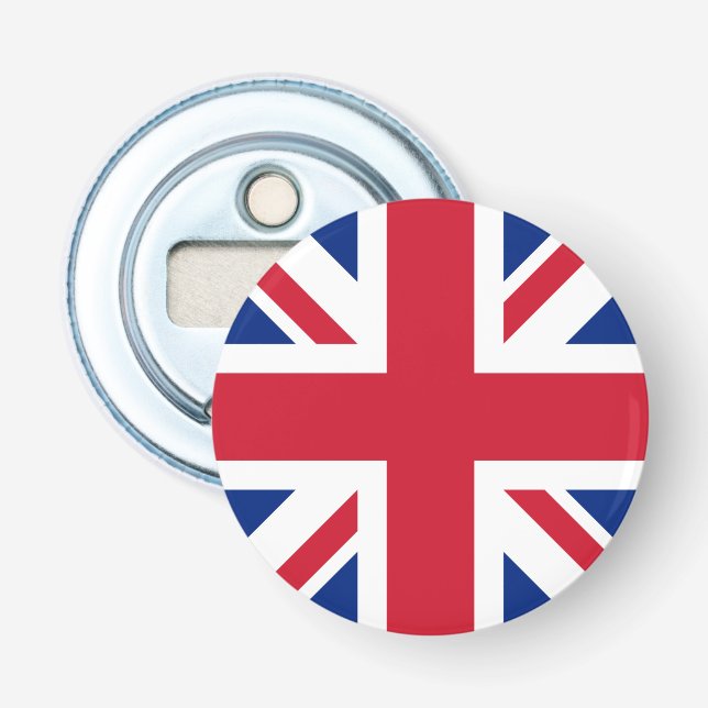 United Kingdom Union Jack Flag of British Colonies Bottle Opener (Front)